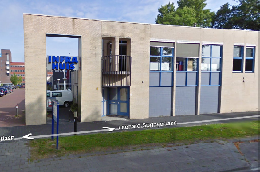 Picture of the front of the Infrahuis Noord from Google Maps.